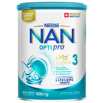 NAN-3 оптипро сухая молочная смесь гипоаллергенная 400г