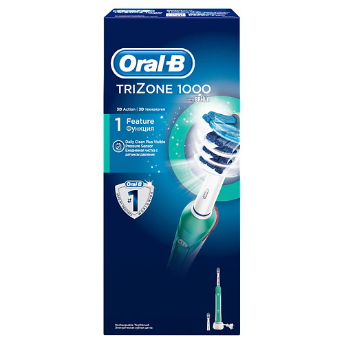 Oral-B Trizone 1000 зубная щетка электрическая тип 3757 2 насадки + зарядное устройство