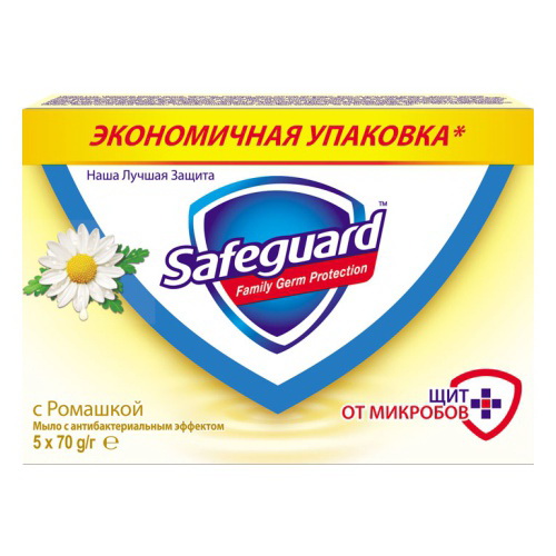 Safeguard мыло антибактериальное с ромашкой 5х70г