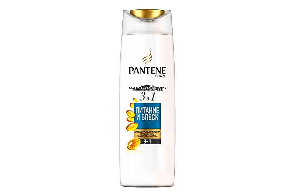 Pantene Pro-V шампунь/бальзам-ополаскиватель Питание и блеск 3в1 для нормальных/смешанных волос 360мл