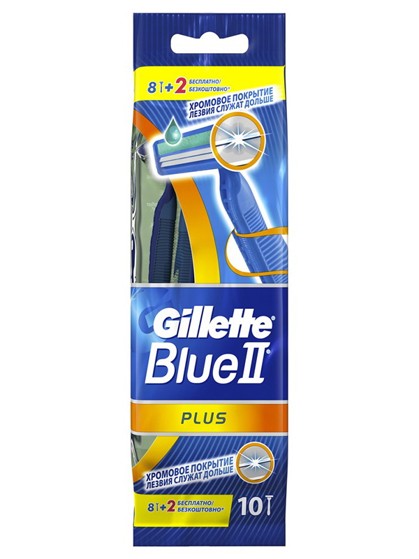 Gillette Blue2 plus Бритва одноразовая 2 лезвия N 10