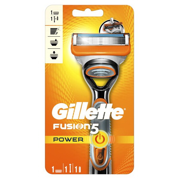 Gillette fusion power бритва со сменной кассетой и батарейкой