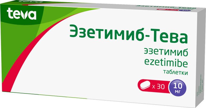 Эзетимиб-Тева 10мг N 30