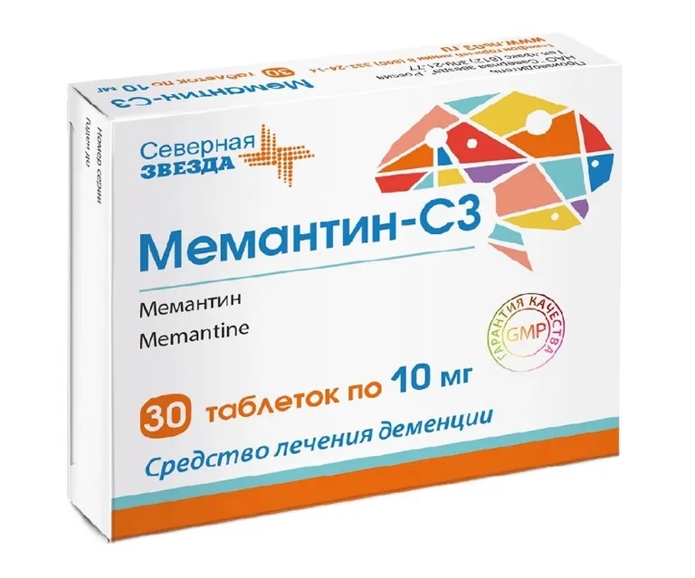 Мемантин-сз тб п/о плен 10 мг N 30