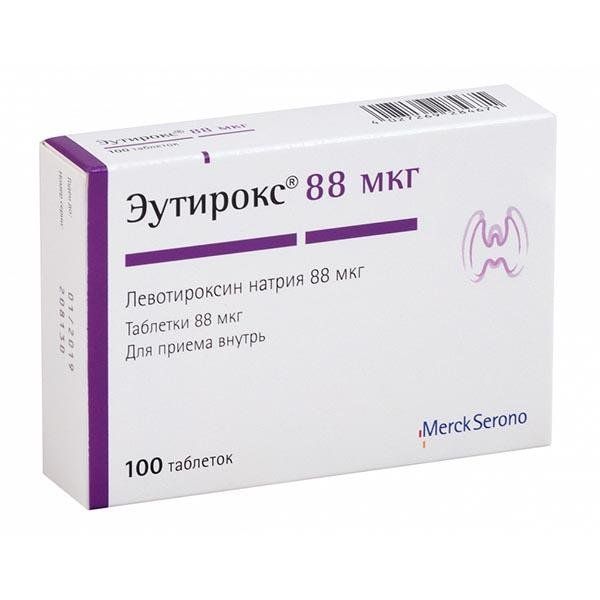Эутирокс таблетки 88 мкг N 100