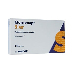 Монтелар таблетки жевательные 5мг N 14