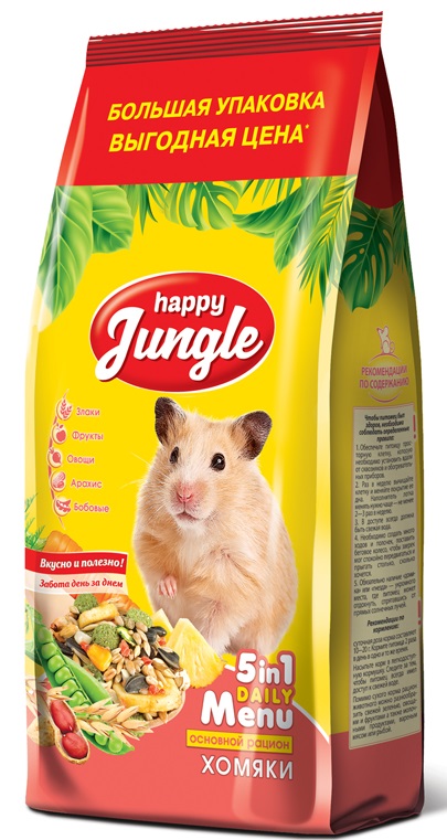 Корм для хомяков Happy jungle 900 г