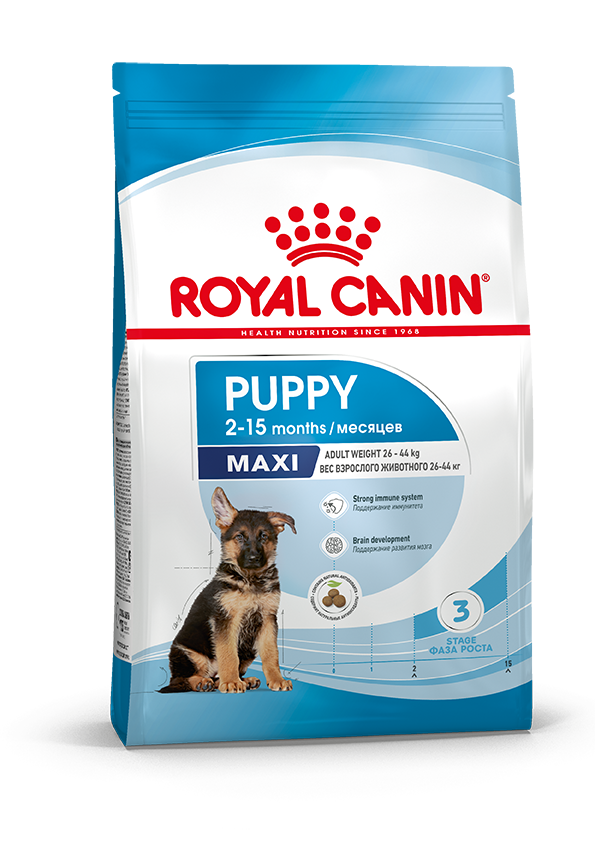 Корм для щенков крупных пород от 2 до 15 месяцев Royal canin maxi puppy 15 кг
