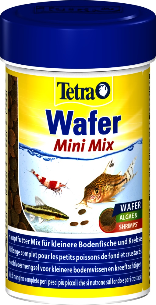 Корм мини-чипсы для всех мелких донных рыб Tetra wafermix 100 мл