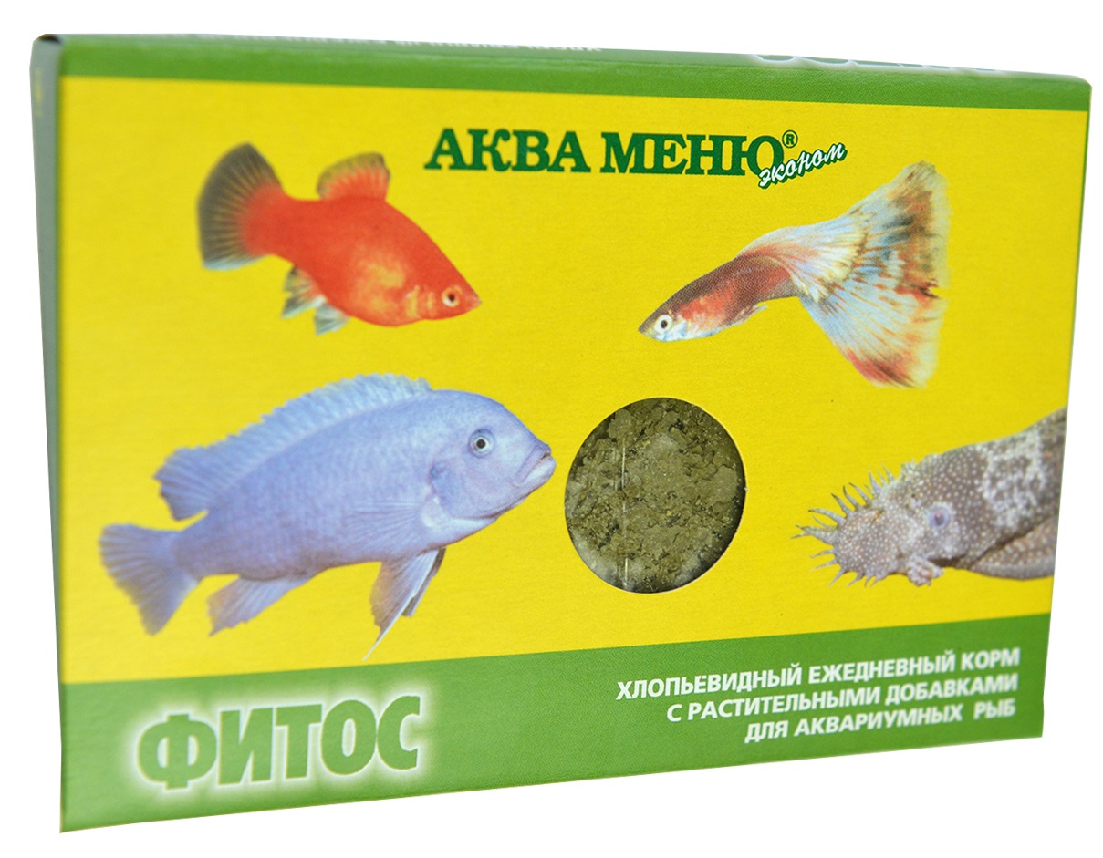 Корм хлопья для рыб Аква-меню фитос 11 г с растительными добавками