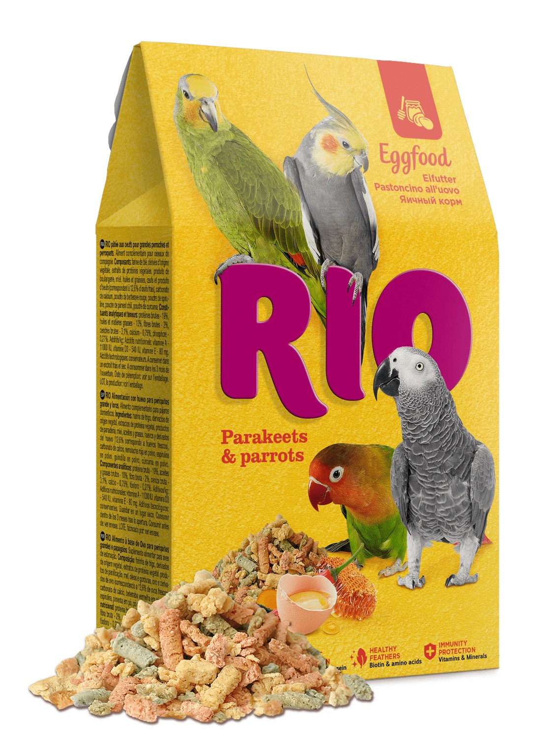 Корм яичный для средних и крупных попугаев Rio 250 г