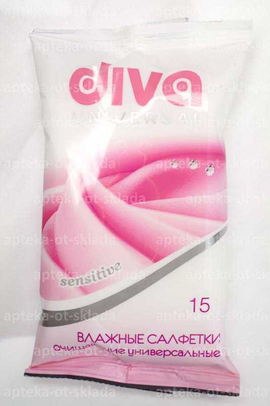 Diva Intimate delicate влажные салфетки для интимной гигиены N 15