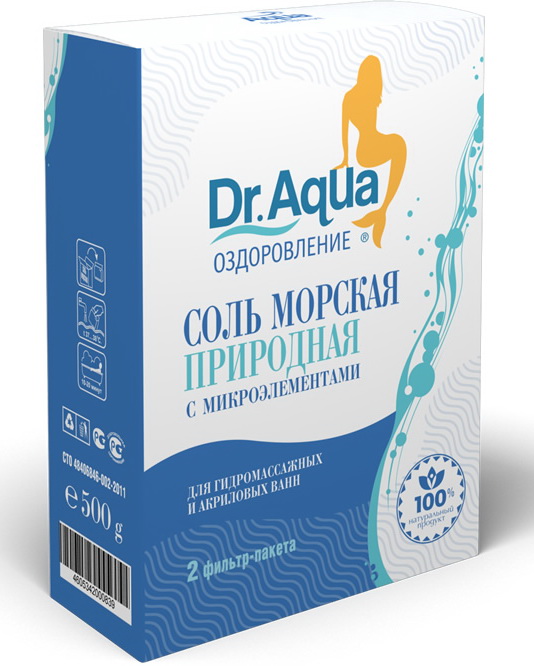 Dr.Aqua Оздоровление соль для ванн с микроэлементами для гидромассаж и акриловых ванн 500г ф/п N 2