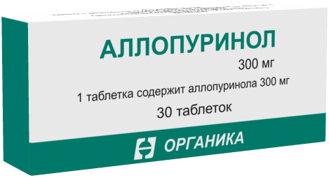 Аллопуринол тб 300 мг N 30