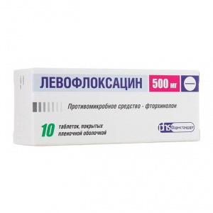 Левофлоксацин Фармстандарт тб п/о 500 мг N 10