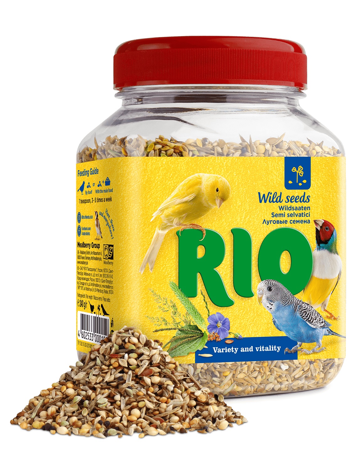 Лакомство для всех видов птиц Rio 240 г семена луговых трав
