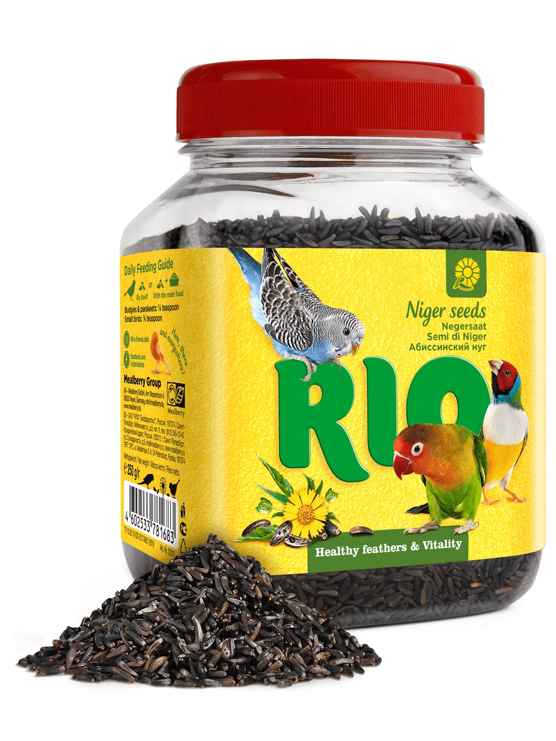 Лакомство для всех видов птиц Rio 250 г абиссинский нуг