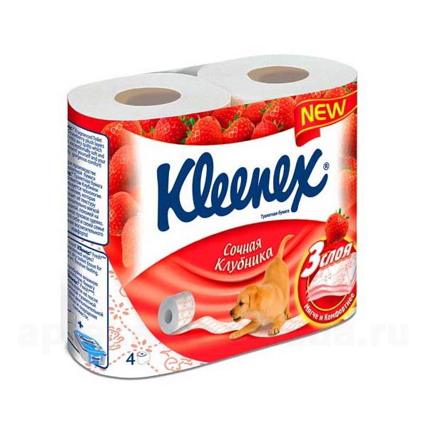 Kleenex cottonelle aroma care туалетная бумага 3х слойная сочная клубника N 4
