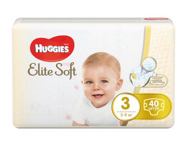 Подгузники Huggies elite soft (размер 3) 5-9 кг N 80