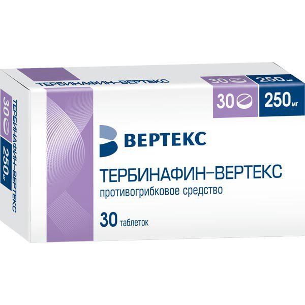 Тербинафин Вертекс тб 250 мг N 30