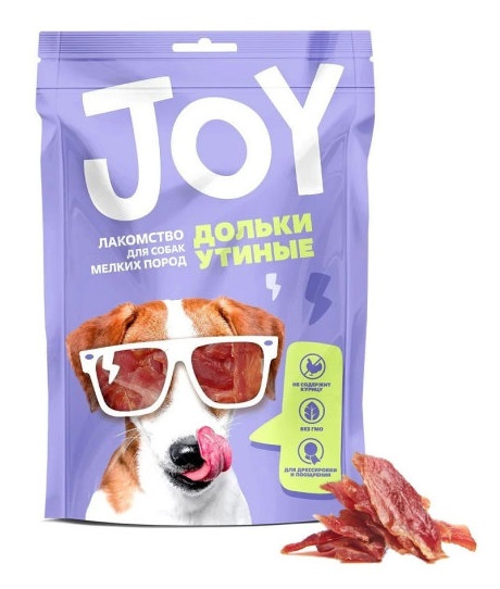 Лакомство для собак мелких пород Joy 60 г дольки утиные