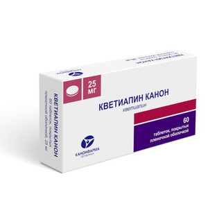 Кветиапин Канон тб 25 мг N 60
