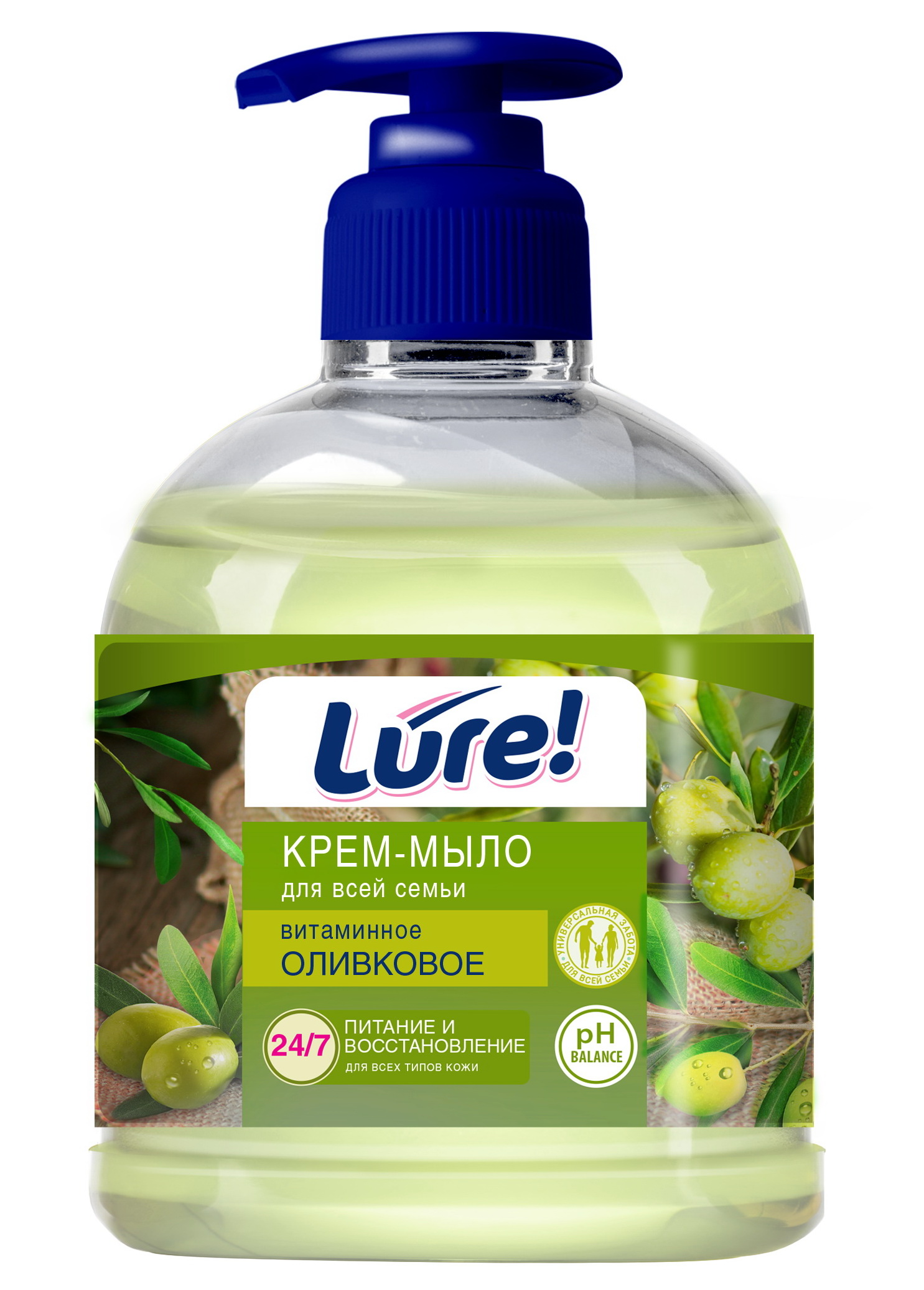 Lure Vitamins жидкое мыло для всей семьи оливковое 500мл