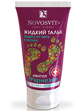 Novosvit жидкий тальк противогрибковый ментол /фарнезол 50 мл