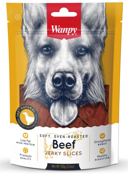 Лакомство соломка для собак Wanpy dog 100 г из вяленой говядины