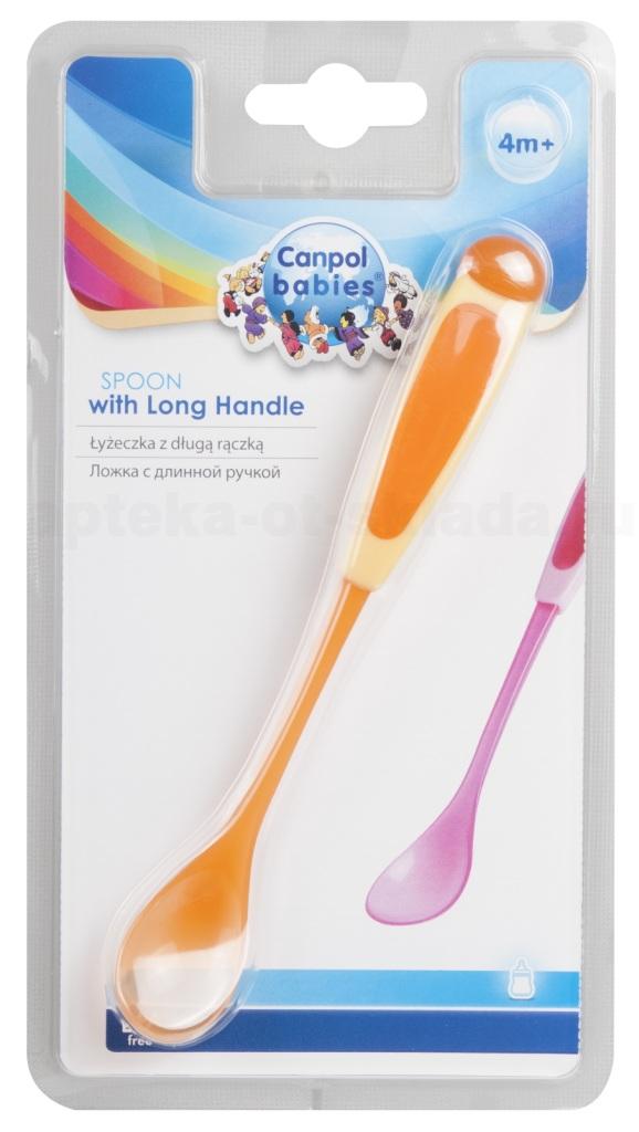 Canpol babies ложка с длинной ручкой +4мес