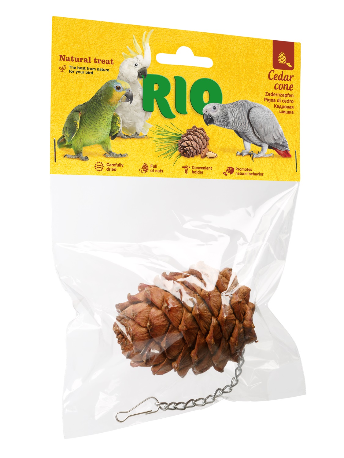 Лакомство-игрушка для птиц Rio шишка кедровая
