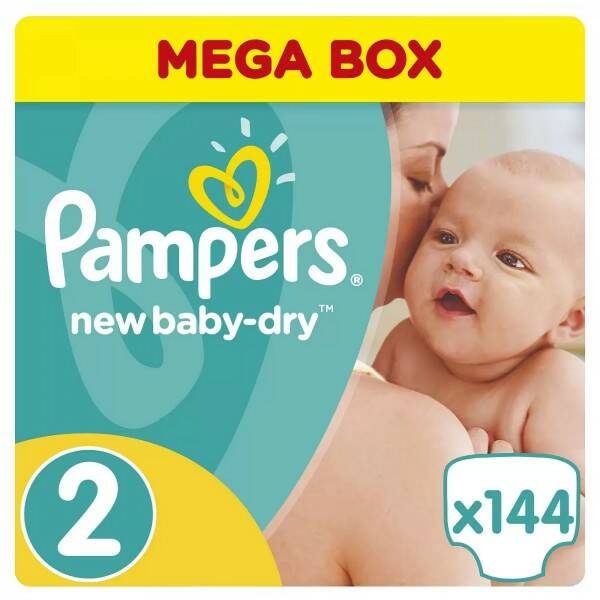Подгузники Pampers new baby-dry р 2 (3-6 кг) N 144