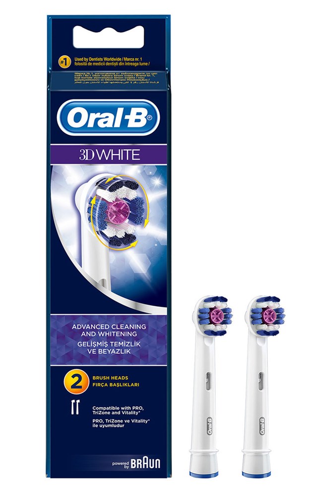 Oral-B сменные насадки для электрической зубной щетки 3D White N 2
