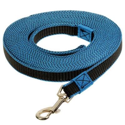 Поводок капроновый синий Зооник с двойной латексной нитью 15мм/5м