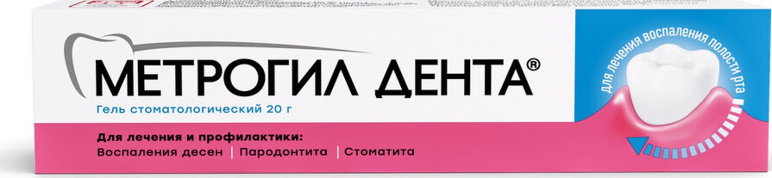 Метрогил дента гель для десен 20г