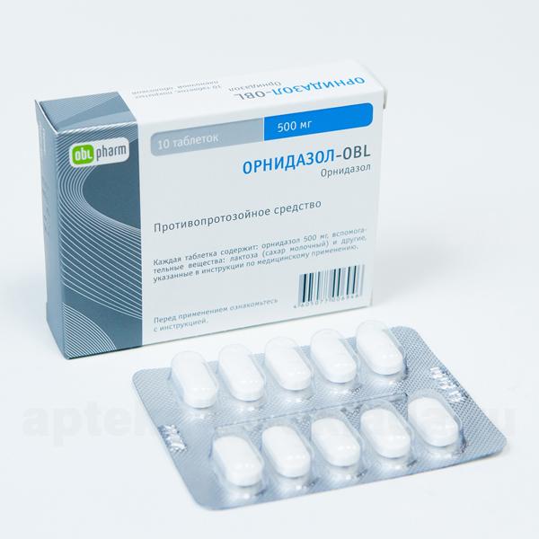 Орнидазол Оболенское тб 500 мг N 10