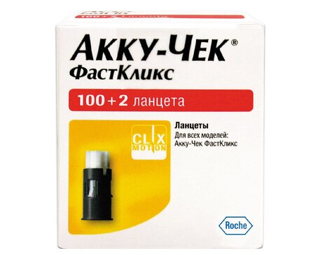 Accu-chek fastclix ланцеты для прокола n102