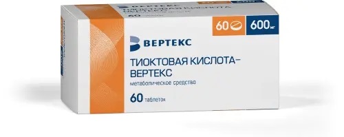 Тиоктовая кислота таблетки 600мг N 60
