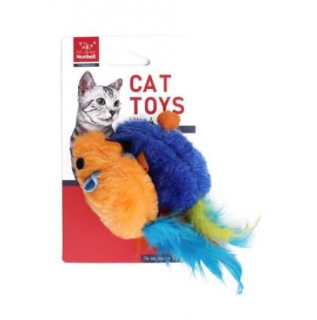Набор игрушек мышки с перьями для кошек Nunbell 6.5х4.5см n2 10922-8779