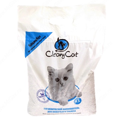 Наполнитель впитывающий для туалета котят и короткошерстных кошек Cleanycat 4.5 л