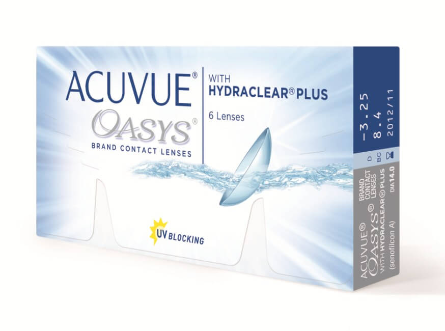 Линзы контактные Acuvue Oasys with Hydraclear plus 8.8/-2.7N 5 6