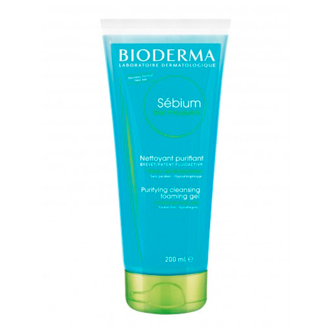Bioderma Sebium гель очищающий для смешанной и жирной кожи 200мл