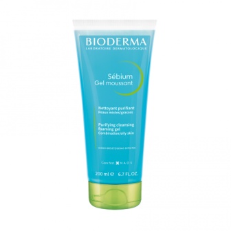 Bioderma Sebium гель очищающий для смешанной и жирной кожи 200мл
