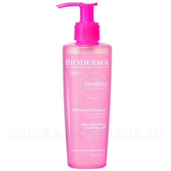 Bioderma Sensibio гель очищающий для чувствительной кожи лица и контура глаз 200мл