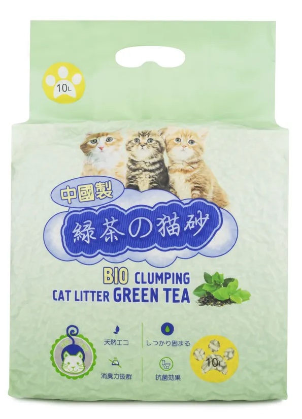 Наполнитель комкующийся для кошек Hakase arekkusu 10 л тофу зеленый чай