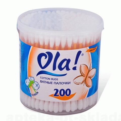 Ola ватные палочки пластиковая упаковка N 200