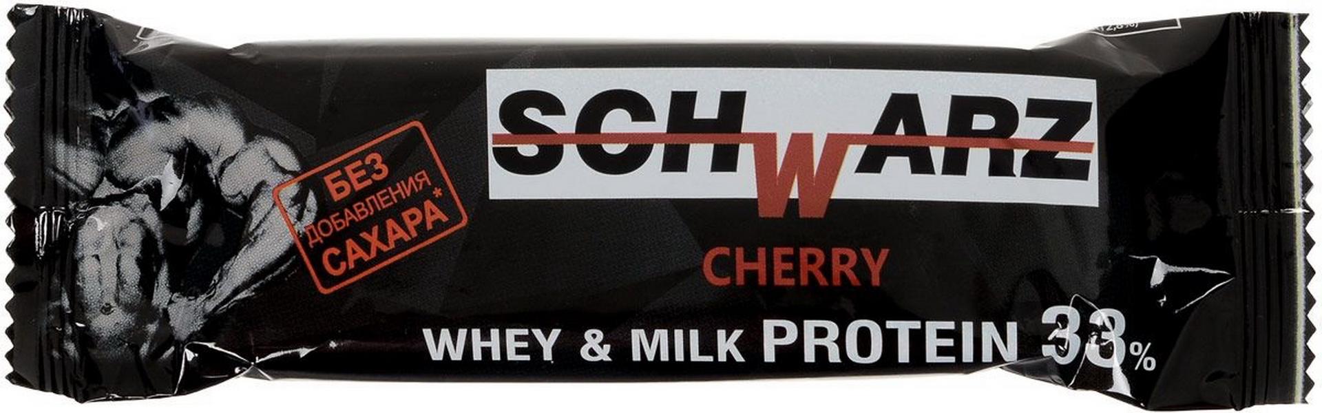 Schwarz батончик с высоким содержанием белка вишня 50 г