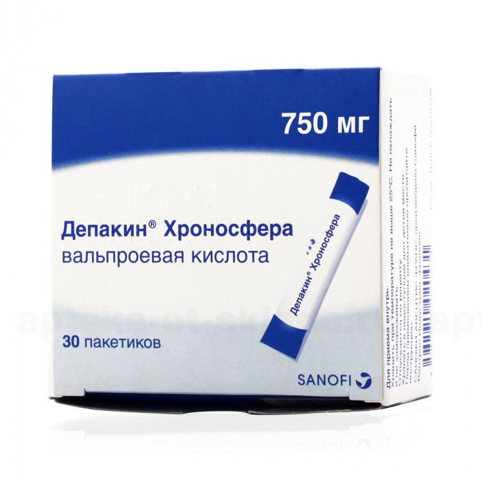 Депакин хроносфера гранулы пролонг действ 750 мг пакет N 30