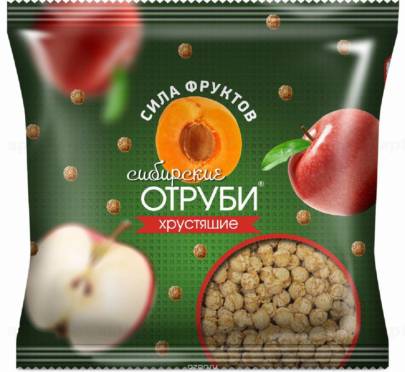 Отруби сибирские хрустящие сила фруктов 100г