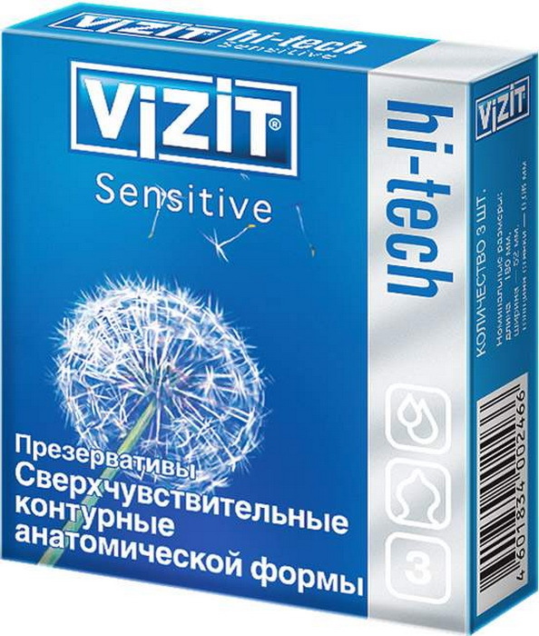 Презервативы Vizit Hi-tech sensitive сверхчувствительные N 3